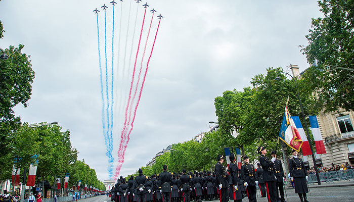 O 14 Juillet é a festa nacional da França.